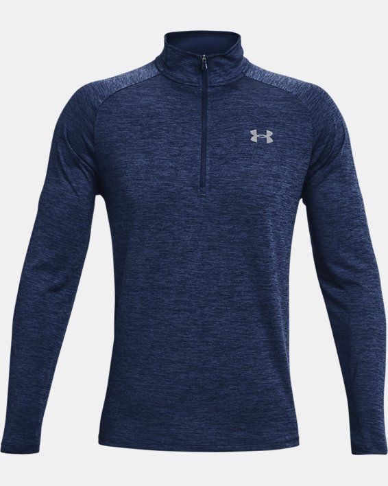 Men's UA Tech™ ½ Zip Long Sleeve in Blue image number 4
